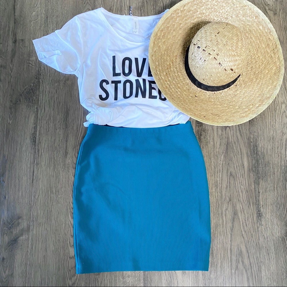 Forever 21 teal mini skirt